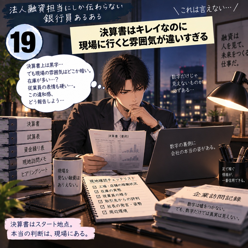法人融資担当にしか伝わらない「銀行員あるある」20選|AIイラスト