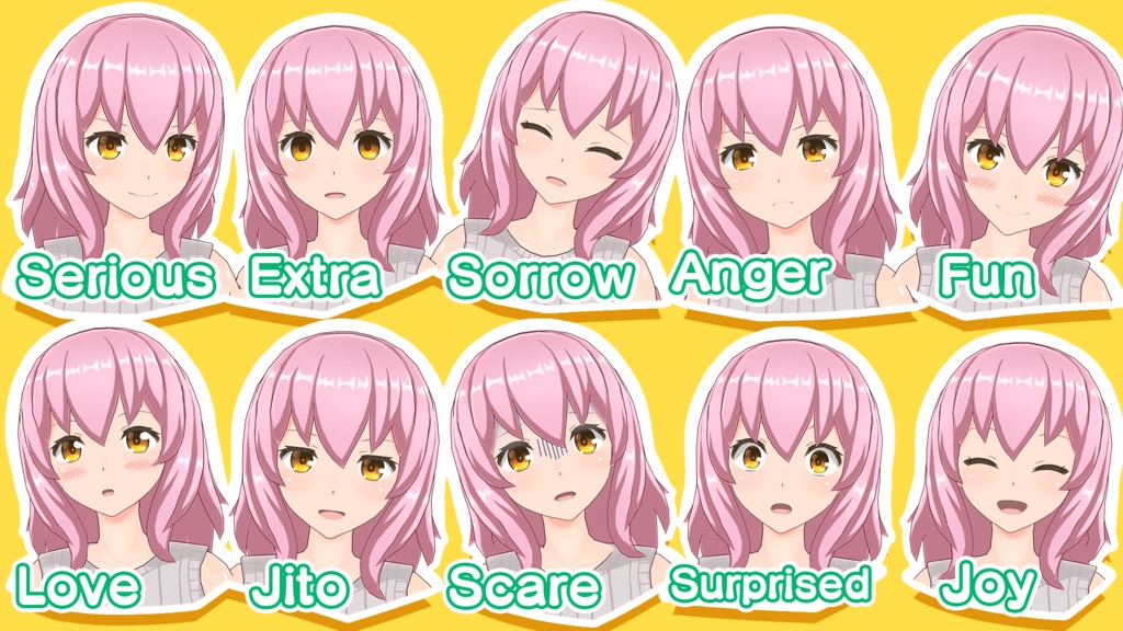 【パーフェクトシンク対応】オリジナル3Dモデル『Amaneさん』