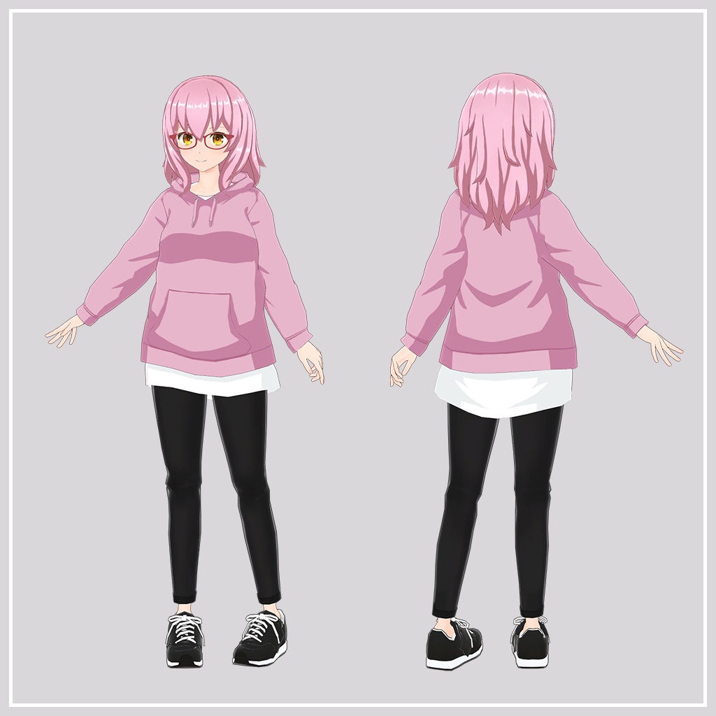 【パーフェクトシンク対応】オリジナル3Dモデル『Amaneさん』