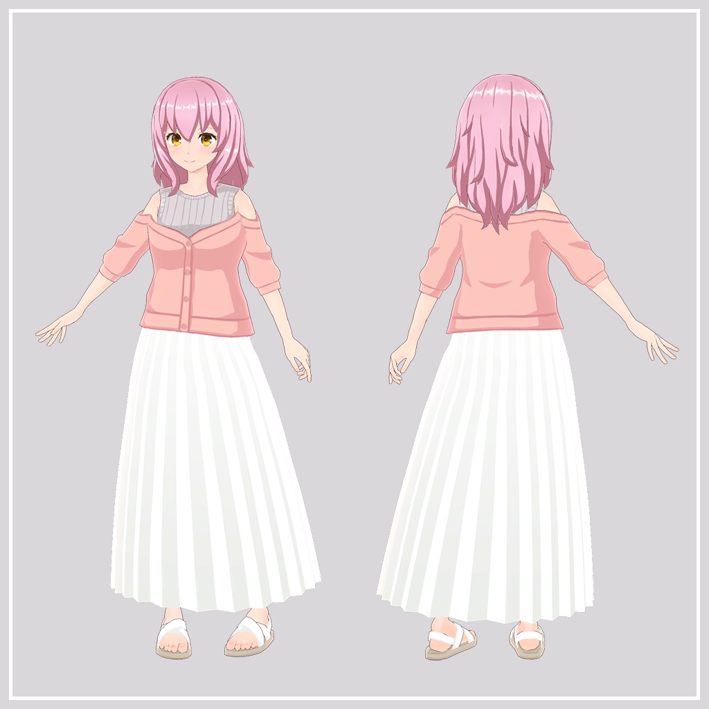 【パーフェクトシンク対応】オリジナル3Dモデル『Amaneさん』