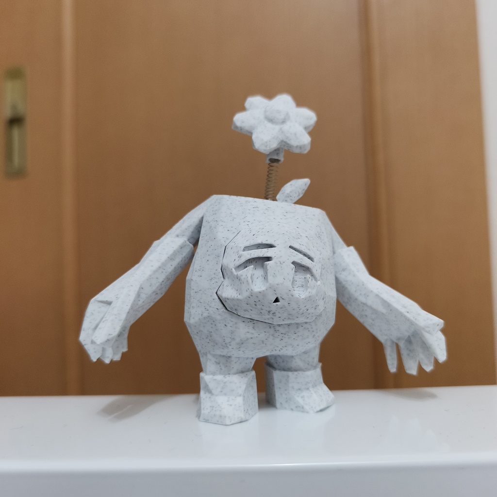 もちもちポットくんのカチカチフィギュア(石像風)