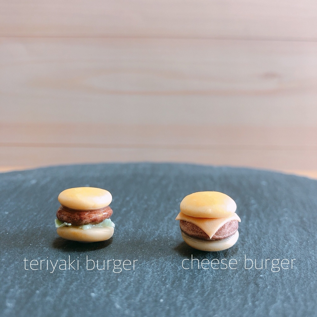 フェイクフードアクセサリー てりやきバーガー/チーズバーガー