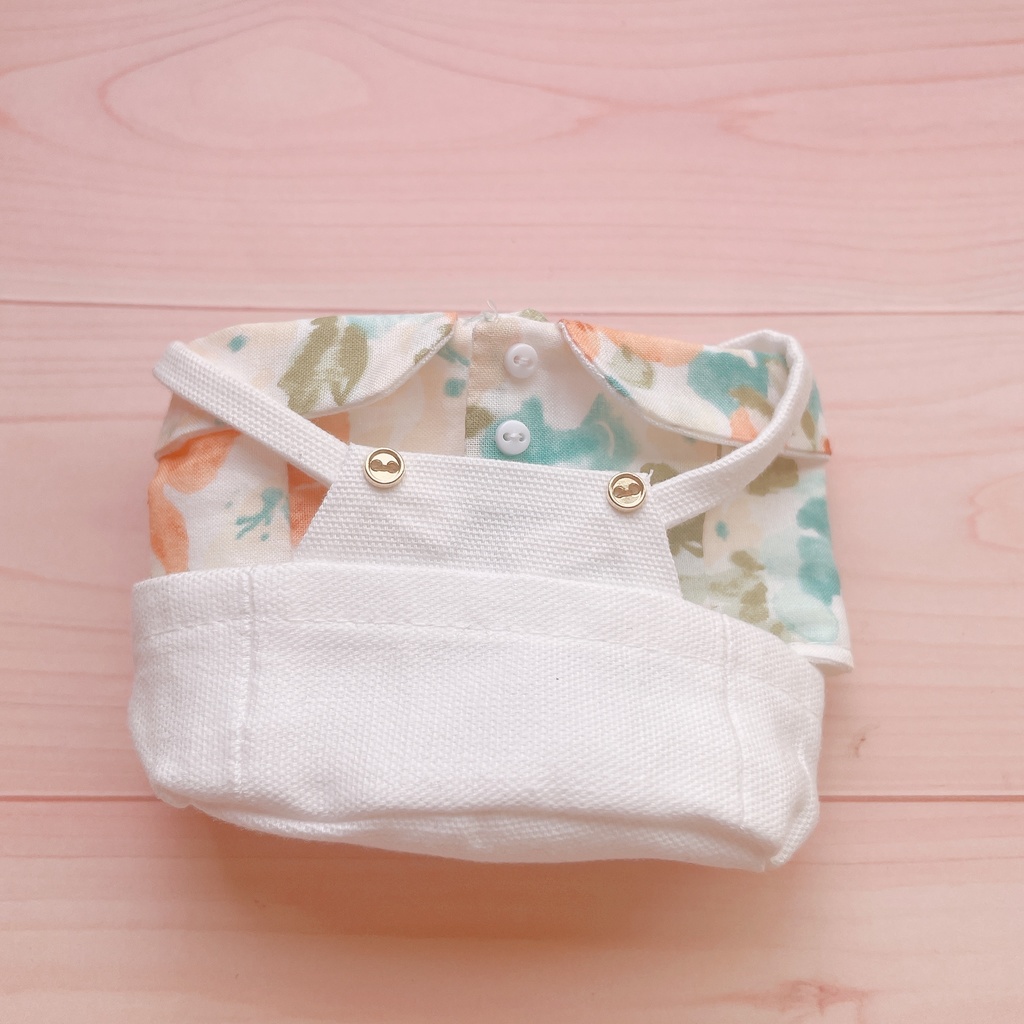 ホワイトサロペットセット