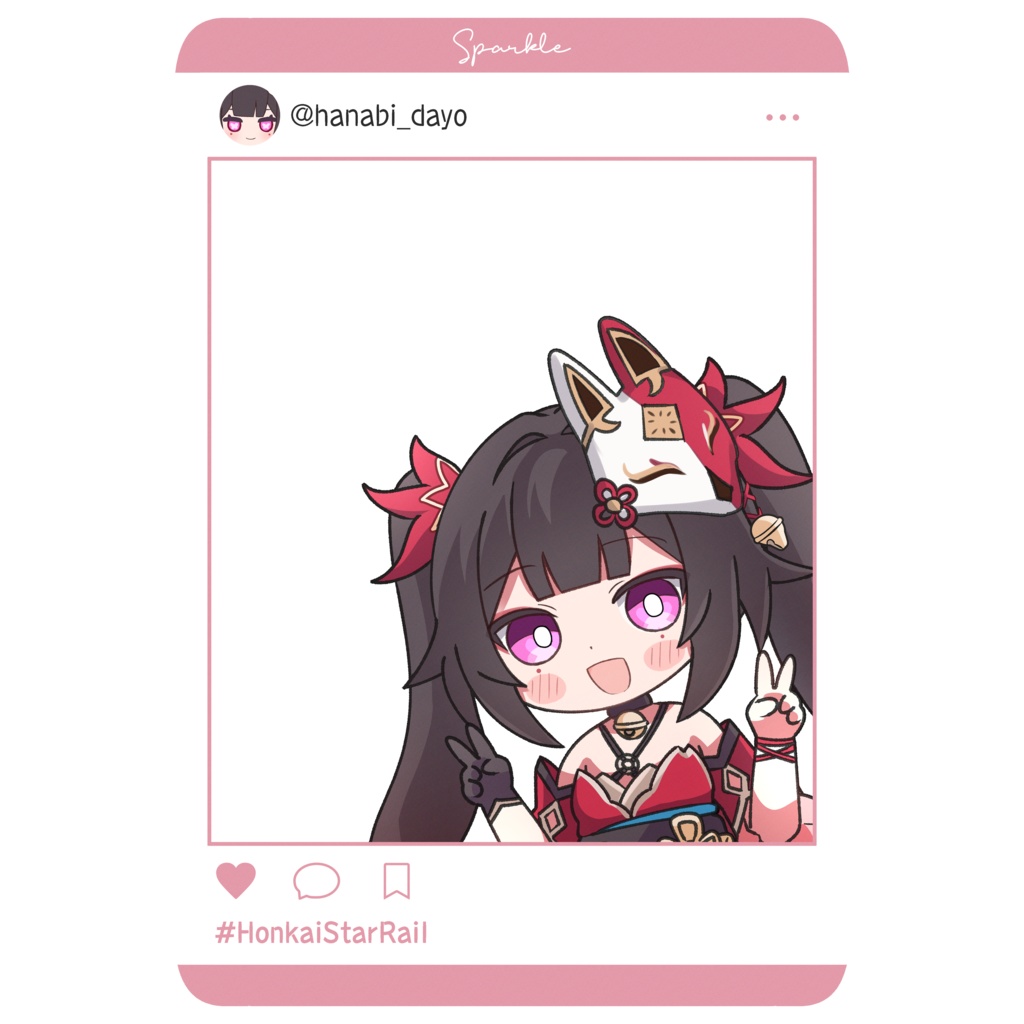 花火のSNS風お出かけアクリルキーホルダー【予約1月11日(日)まで】