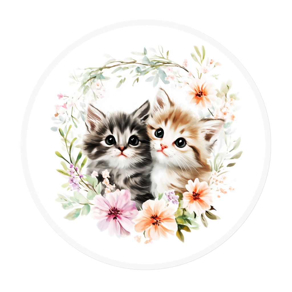 猫のキャラメル＆チョコ in Flower