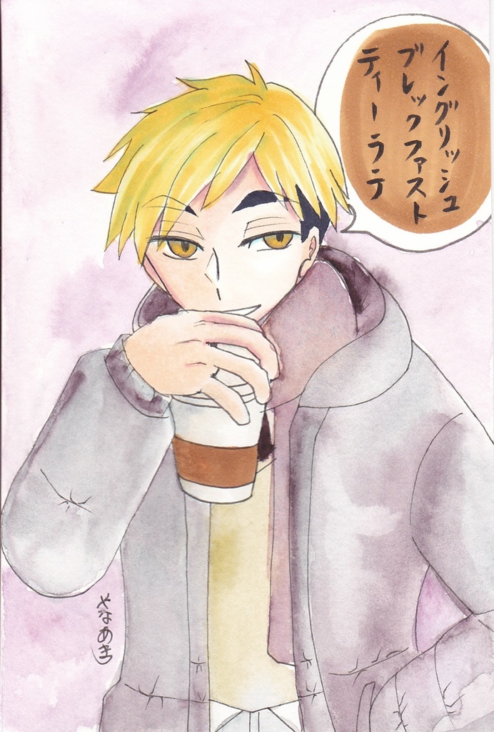 ポストカードサイズ原画『宮侑』