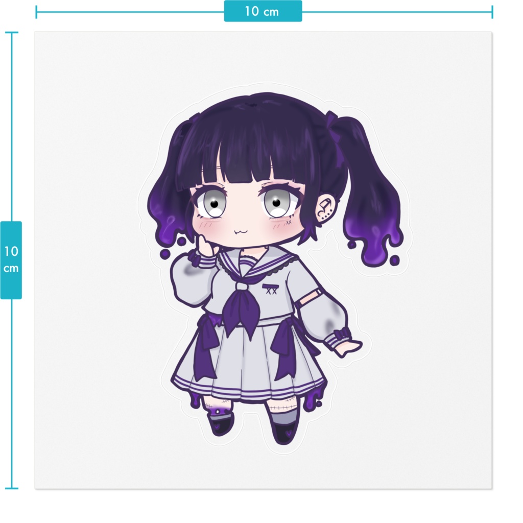 ミニキャライラスト クリアステッカー