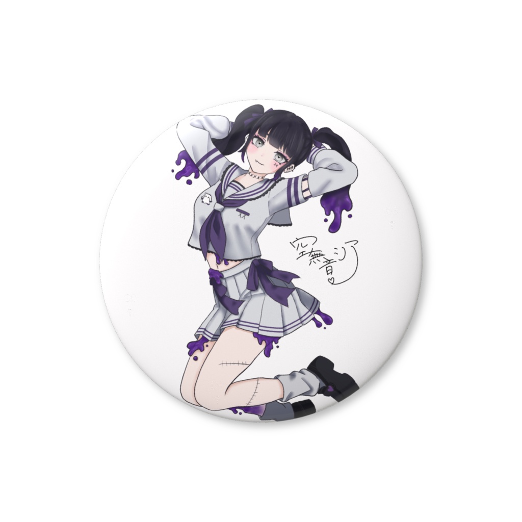 サインイラスト　缶バッジ