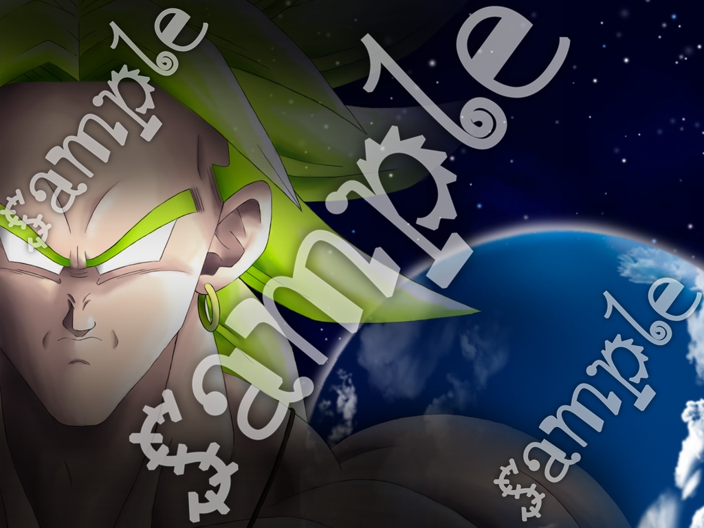 超サイヤ人悪魔 イラスト+スマホ+おまけ 7枚/ドラゴンボールZ ブロリー