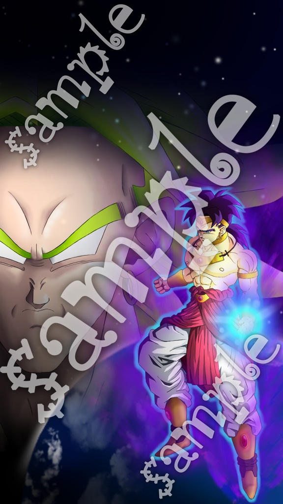 超サイヤ人悪魔 イラスト+スマホ+おまけ 7枚/ドラゴンボールZ ブロリー