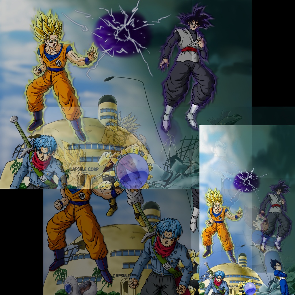 オレがブラック…？ 違う 悪魔です…はい イラスト+スマホ+おまけ 8枚／ドラゴンボール超 悟空