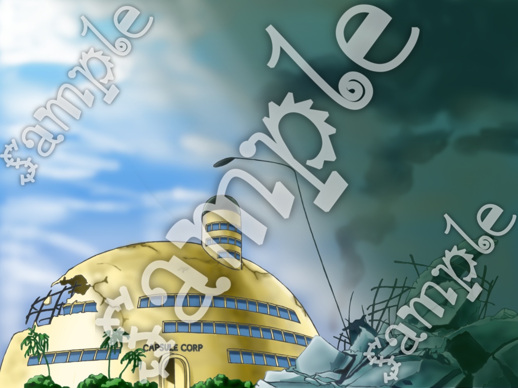 ドラゴンボール風景画+拍手ページ 背景 壁紙+スマホ+おまけ 27枚/ ドラゴンボール