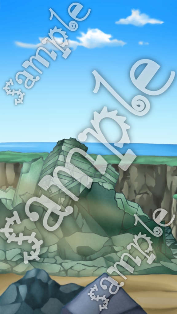 ドラゴンボール風景画+拍手ページ 背景 壁紙+スマホ+おまけ 27枚/ ドラゴンボール