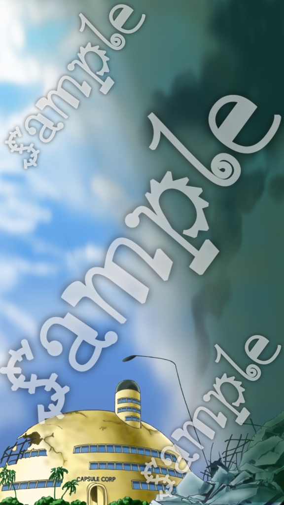 ドラゴンボール風景画+拍手ページ 背景 壁紙+スマホ+おまけ 27枚/ ドラゴンボール