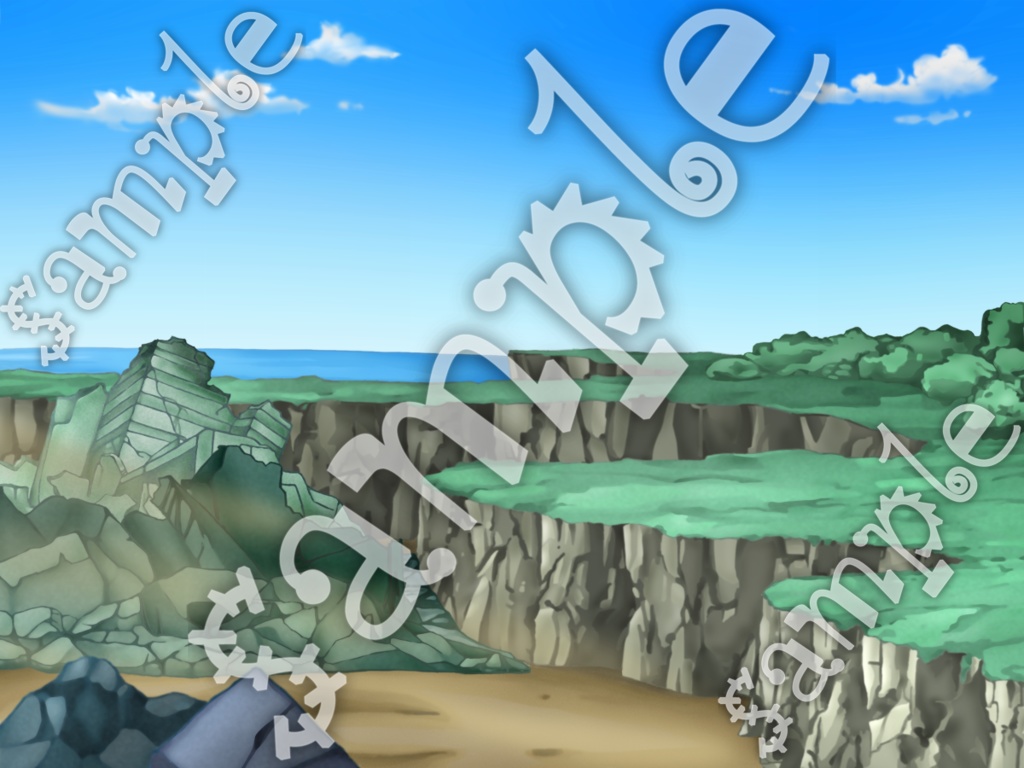 ドラゴンボール風景画+拍手ページ 背景 壁紙+スマホ+おまけ 27枚/ ドラゴンボール