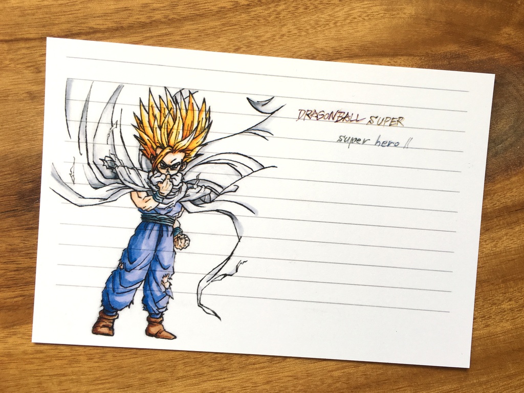 両面ポストカード8枚 まとめ/悟空&ベジータ・身勝手の極意・ブロリー・悟空 少年期・悟空&悟飯・悟飯 超サイヤ人・ピッコロ おまけらくがき メッセージカード