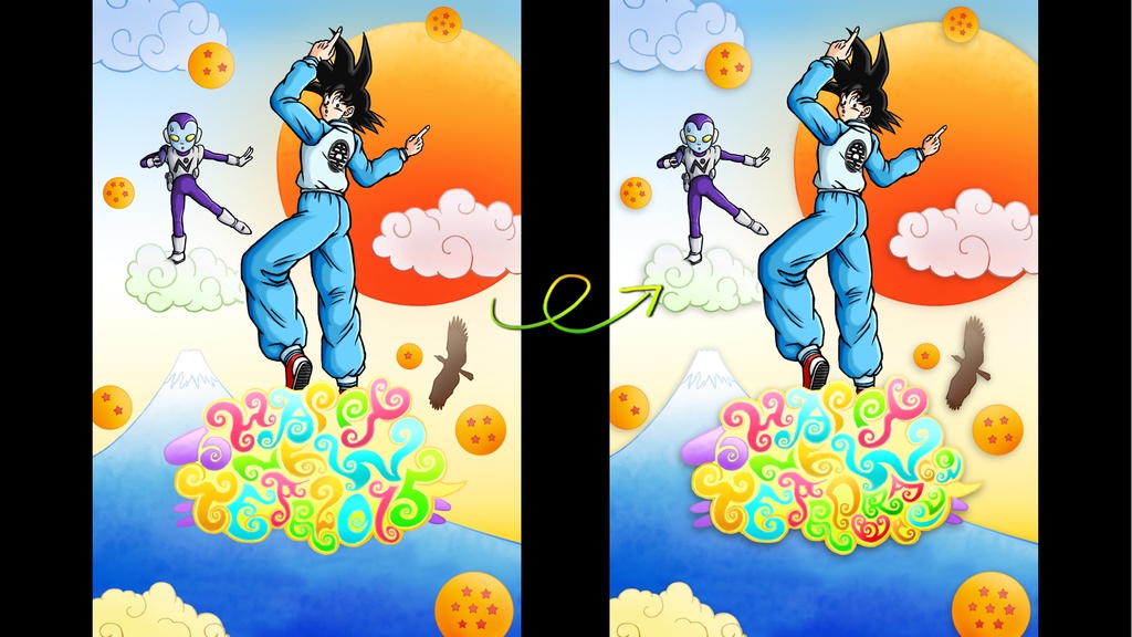 両面ポストカード/悟空&ジャコ・年賀状もどき