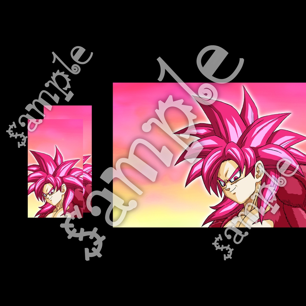 孫悟空 超サイヤ人4・原画イラスト1枚+スマホ2枚/ドラゴンボール手描き動画 YouTube