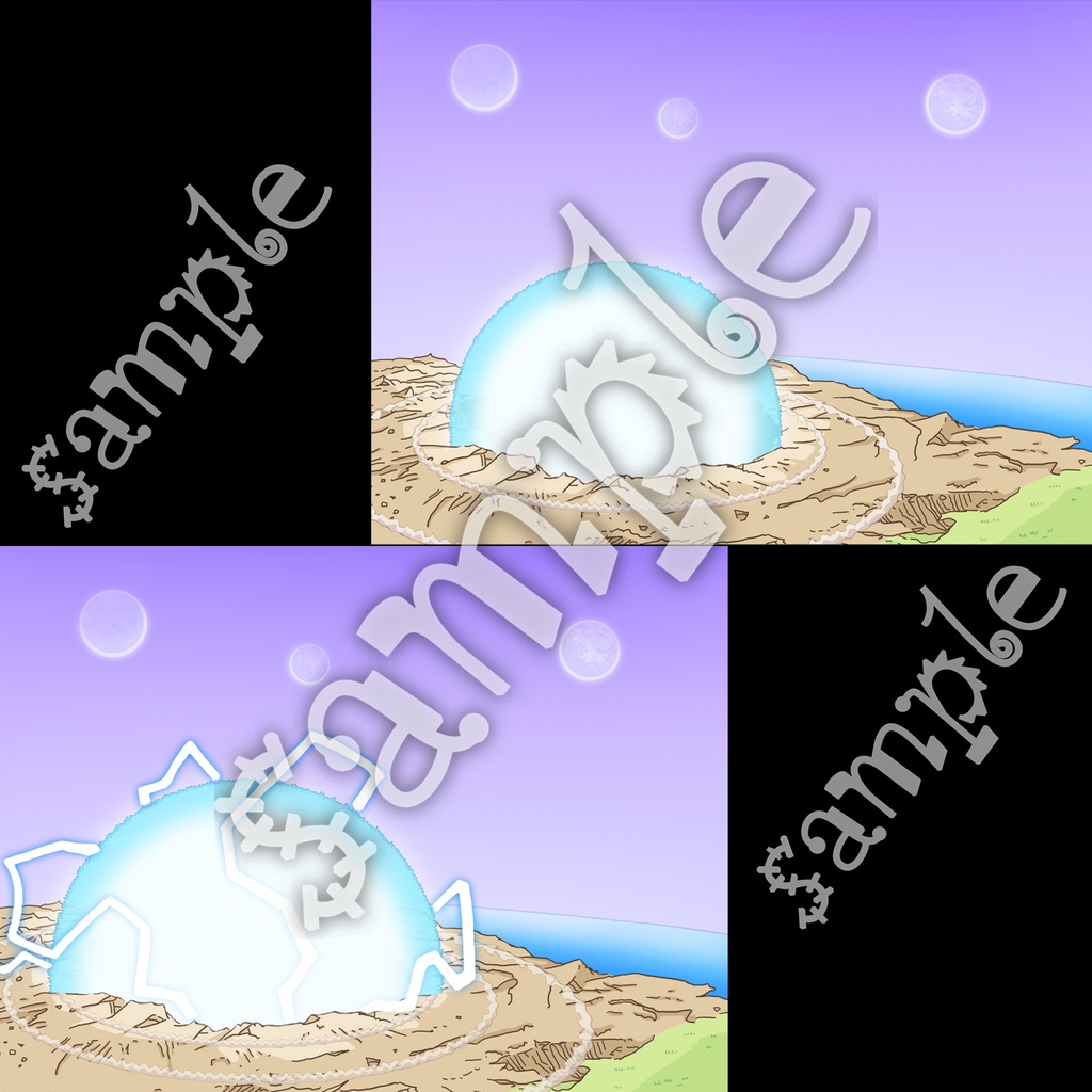 悟空&ベジータ 元気玉 魔人ブウ消滅 etc・原画イラスト8枚+スマホ12枚/ドラゴンボール手描き動画 YouTube