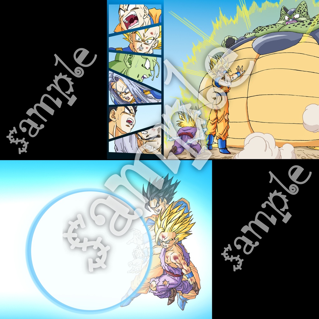 親子かめはめ波 セル etc・原画イラスト3枚+スマホ6枚/ドラゴンボール手描き動画 YouTube