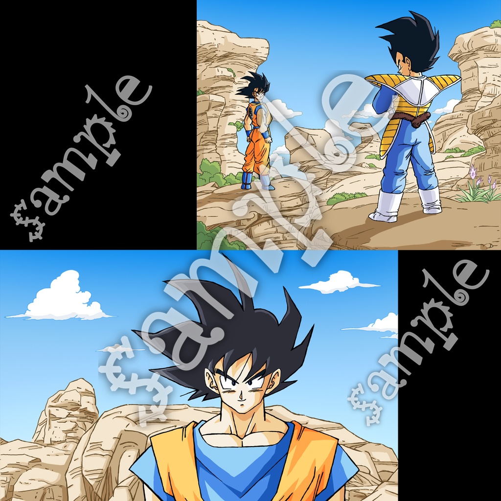 悟空対ベジータ スカウター etc・原画イラスト6枚+スマホ10枚/ドラゴンボール手描き動画 YouTube