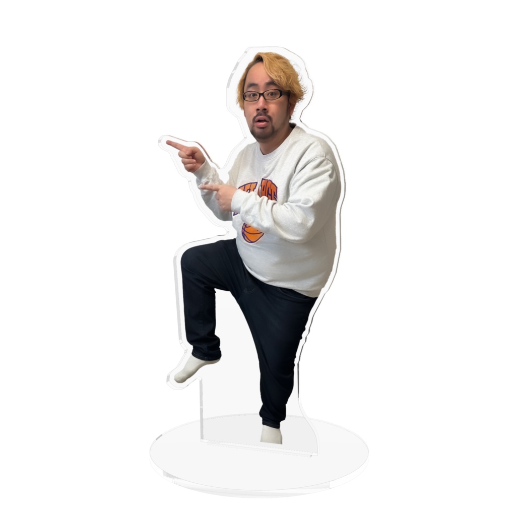ひょうきんな男性のアクリルスタンド