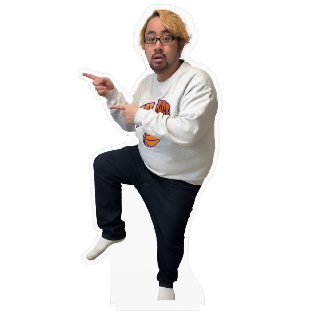 ひょうきんな男性のアクリルスタンド