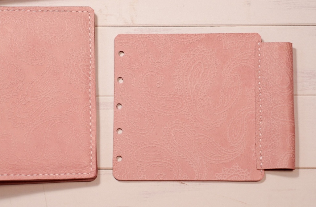 【M5スクエア】システム手帳:ペイズリー柄