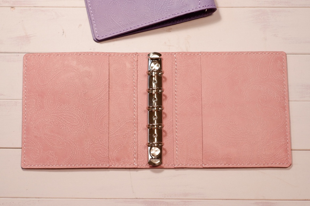 【M5スクエア】システム手帳:ペイズリー柄