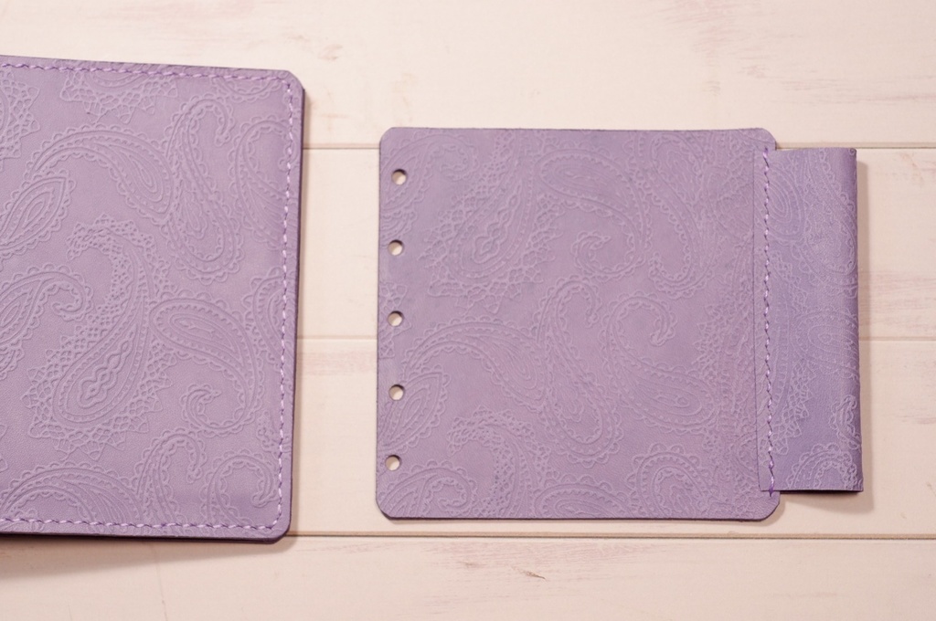 【M5スクエア】システム手帳:ペイズリー柄