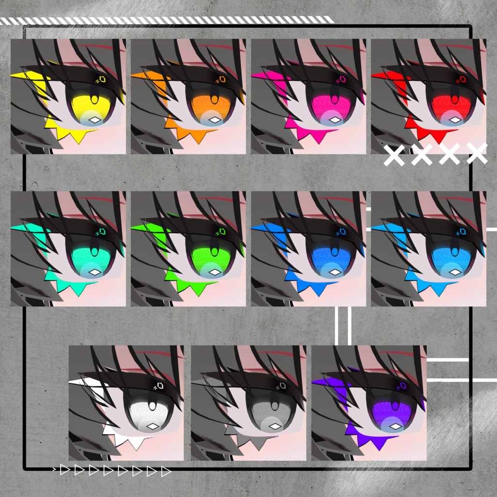 【SiuSiu専用】ナンヴぁ~☆ギラリ【eye&make Texture】#ちゅちーずしょっぷ