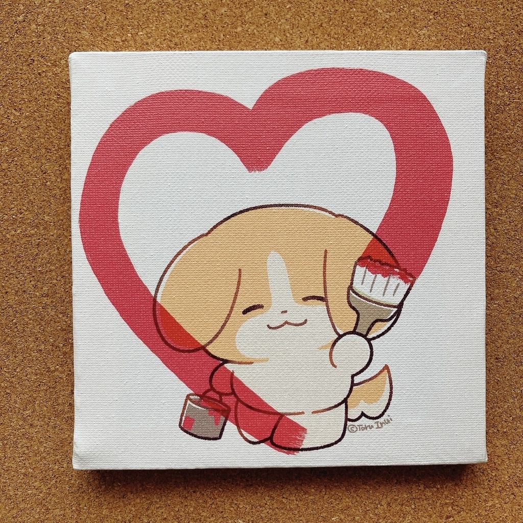 【アートキャンバス】犬のきなこ（ボクの気持ち）