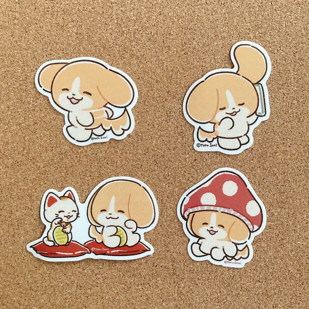 【ステッカー】犬のきなこ