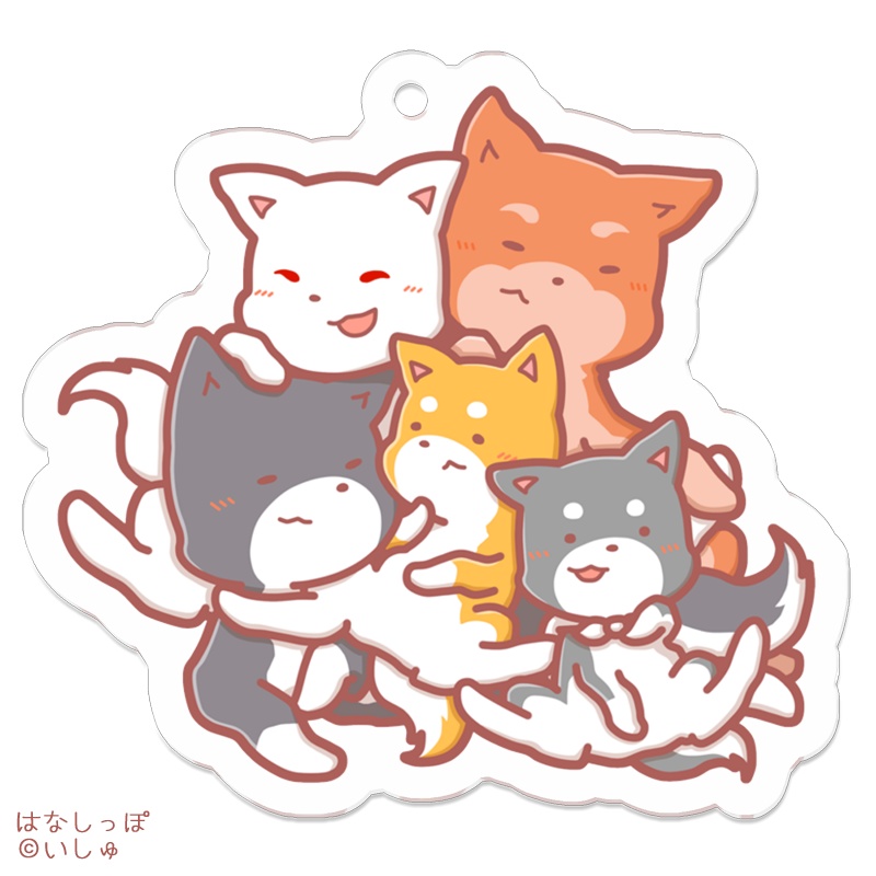 受注販売◆アクキーわんこむぎゅっと