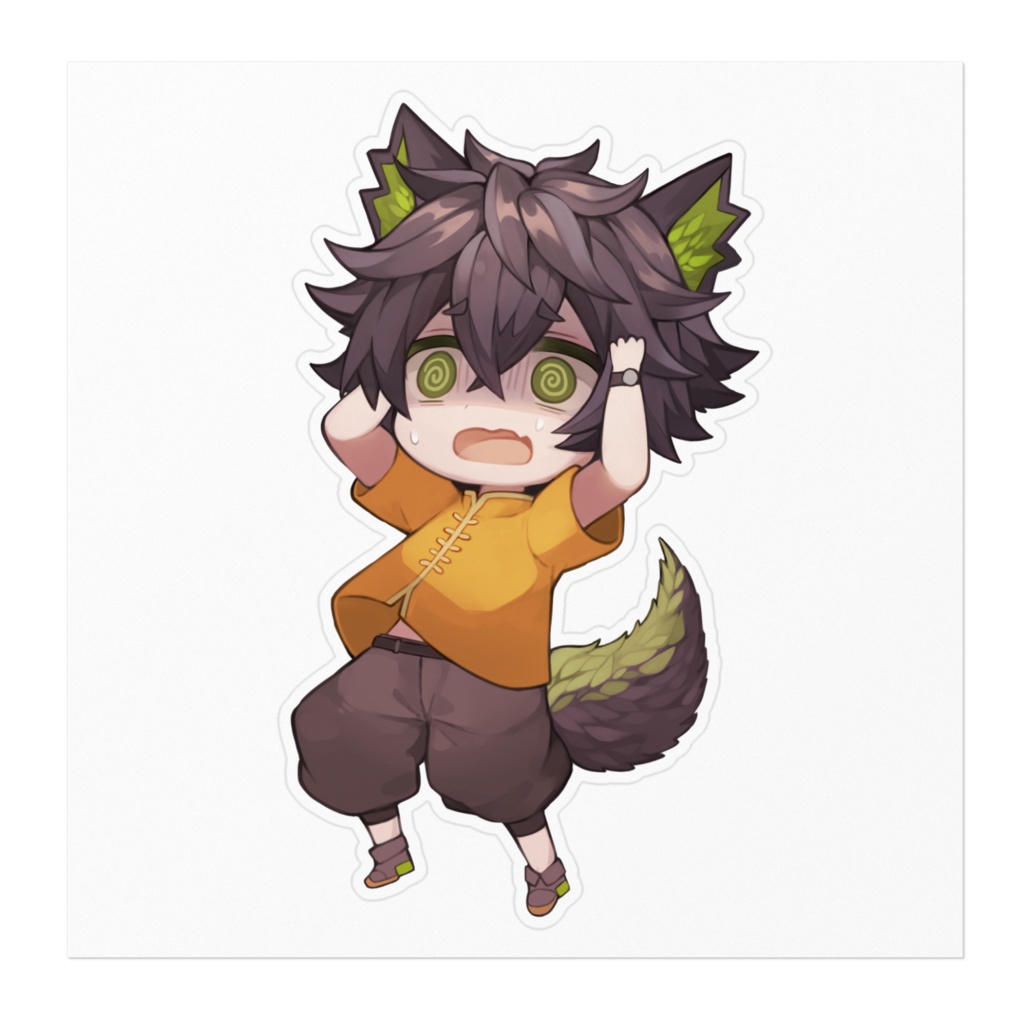 ナルカミくんデカステッカー②(あせ)