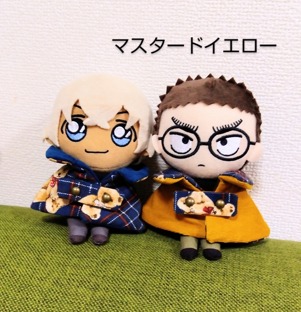 おてのりぬい用ケープ(クラシカルモダン・ベアチェック柄/ブルー)