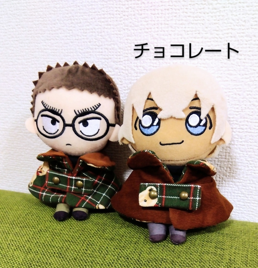 おてのりぬい用ケープ(クラシカルモダン・ベアチェック柄/レッドブラウン)