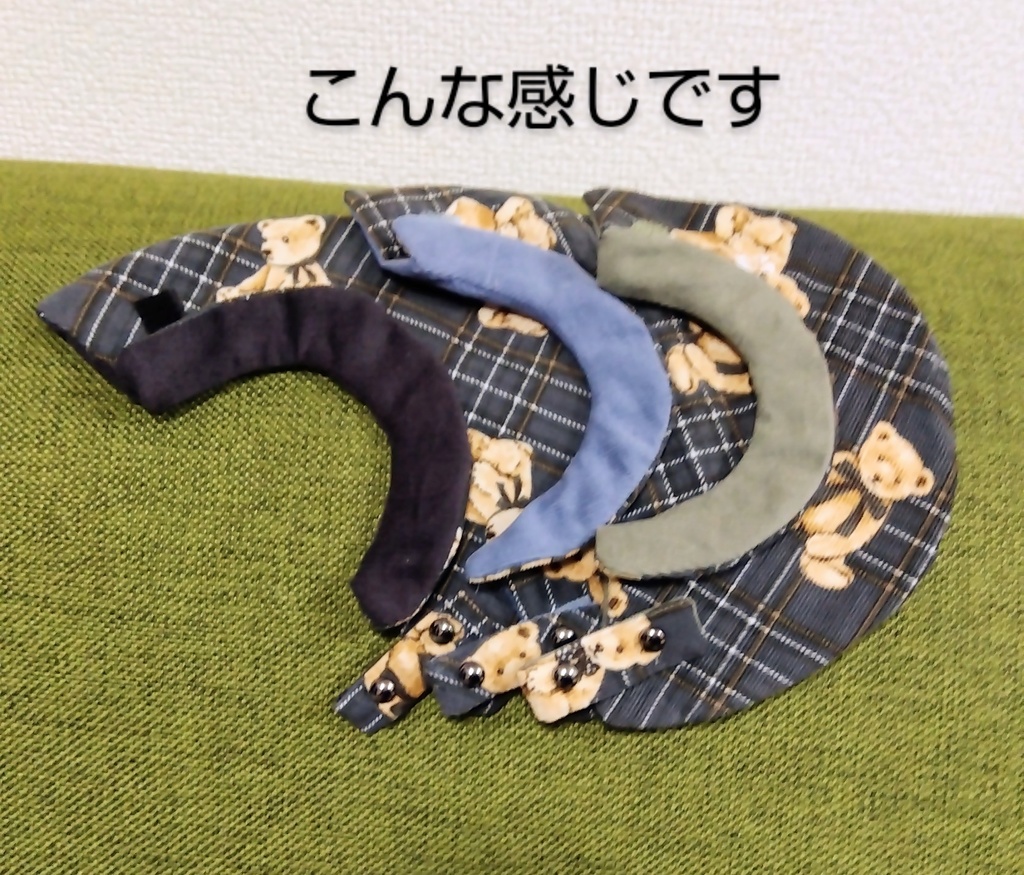 おてのりぬい用ケープ(クラシカルモダン・ベアチェック柄/グレー)