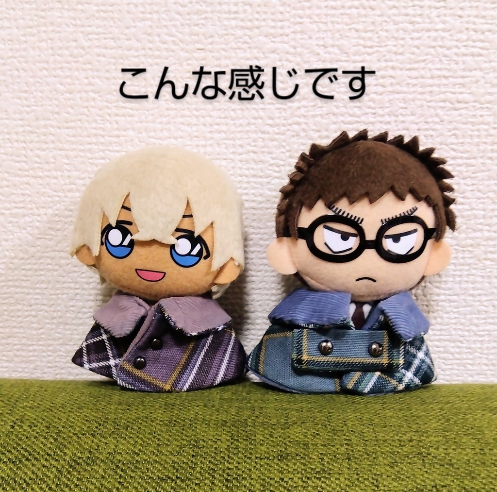 10センチぬい用マント(タータンチェック柄/パープル)