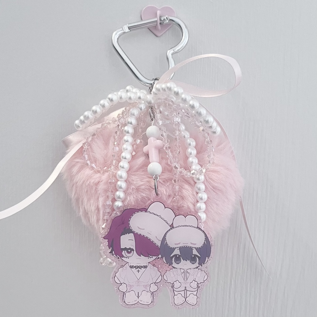 ちかなおファー付きアクリルキーホルダー