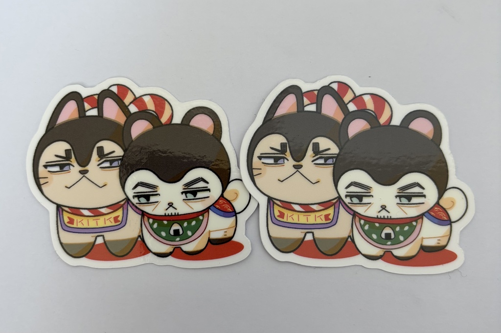 鯉月犬張子 ステッカー2枚セット