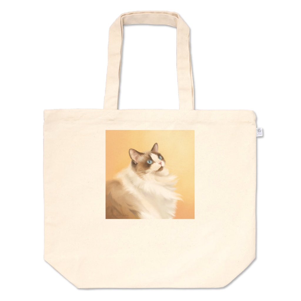 むぎちゃんトートバッグ(オレンジ)