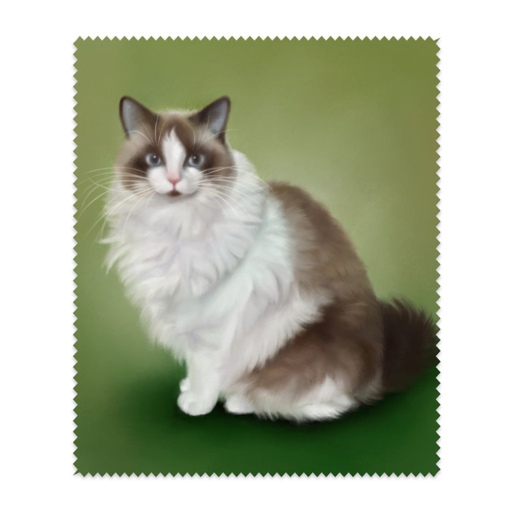 むぎちゃんメガネ拭き(グリーン)