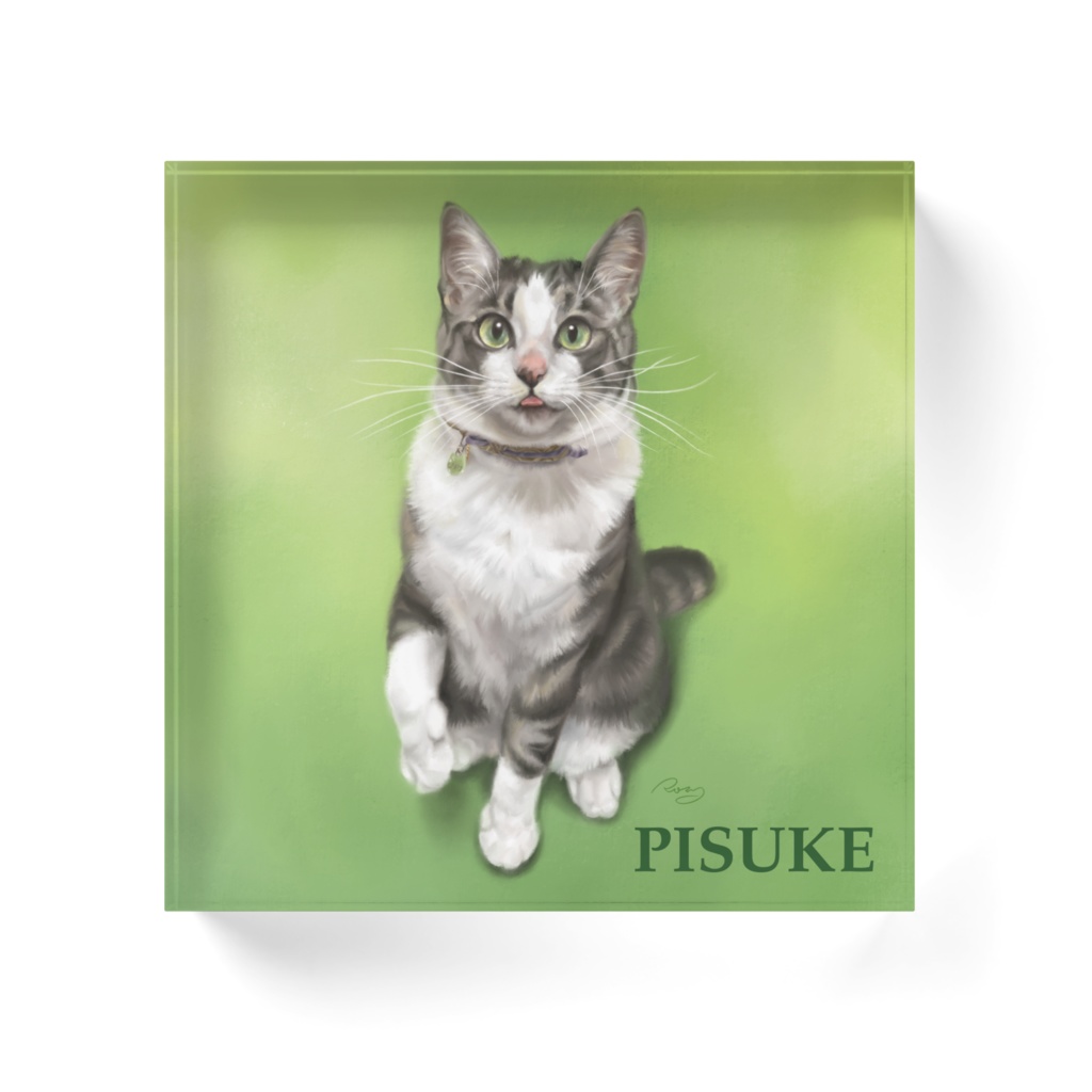 ぴすけちゃんアクリルブロック