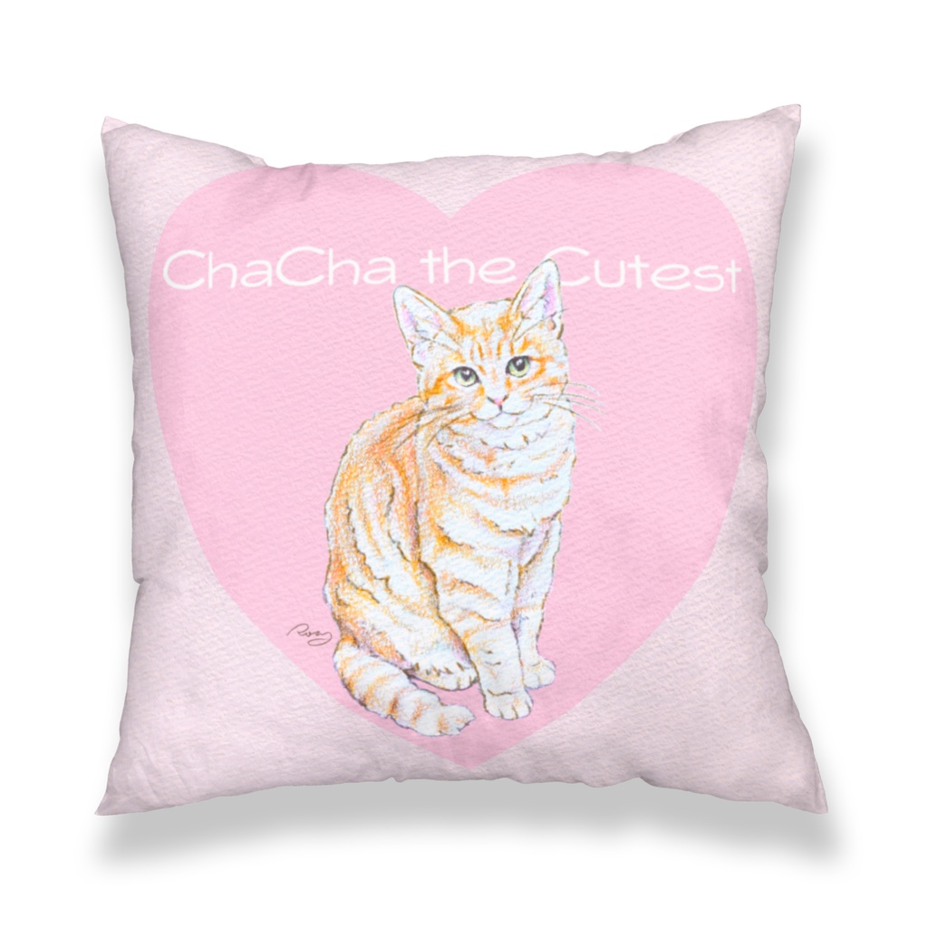 ハートの ChaCha the Cutest クッションカバー