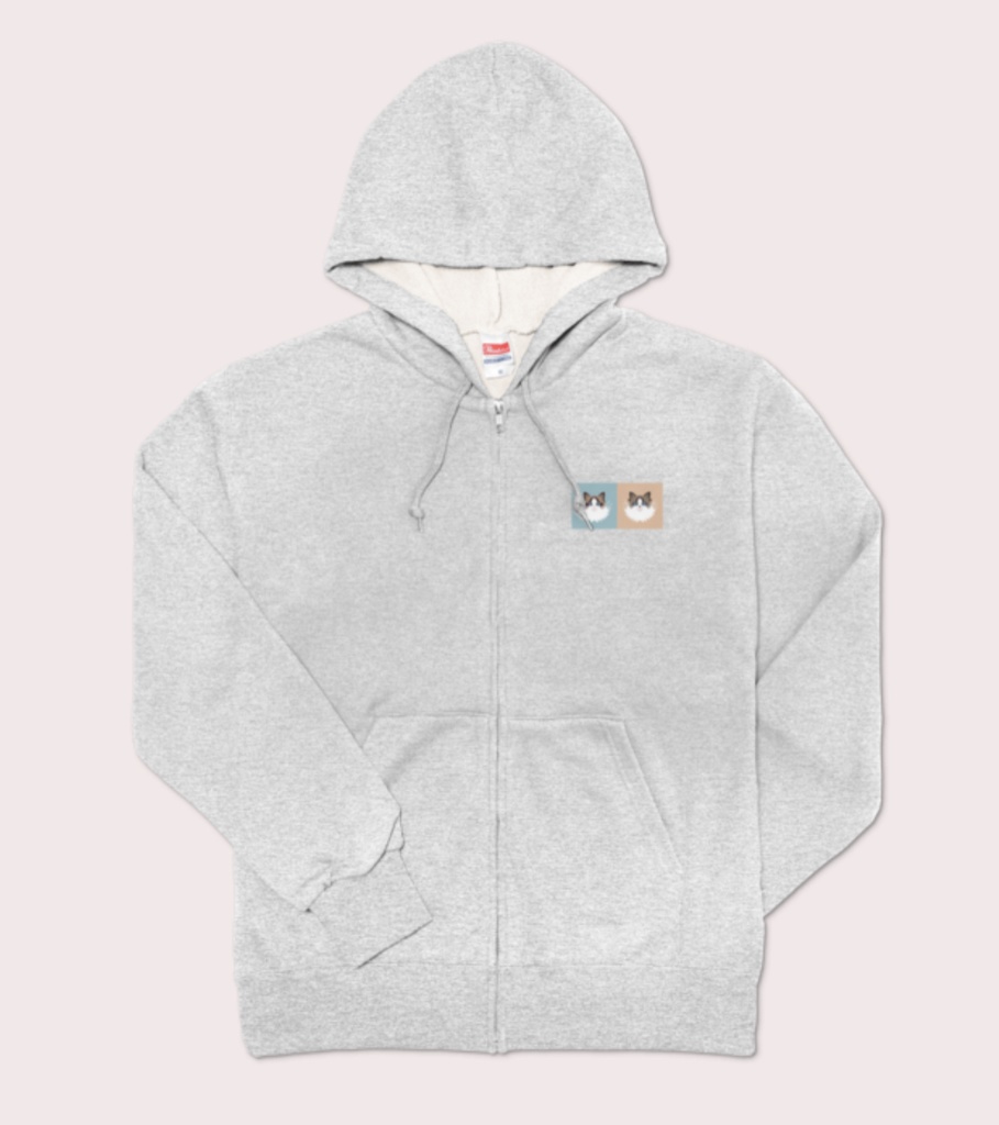 なめみゆジップパーカー