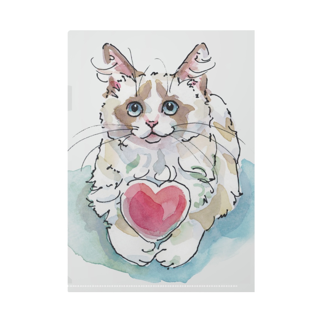 なめ子ちゃん水彩画クリアファイル