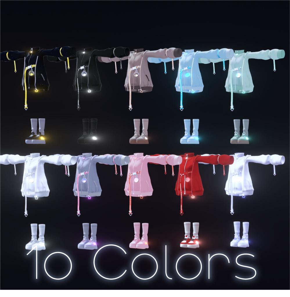 【VRC想定衣装】「Hopping Stella」 ホッピング☆ステラ (複数アバター対応)