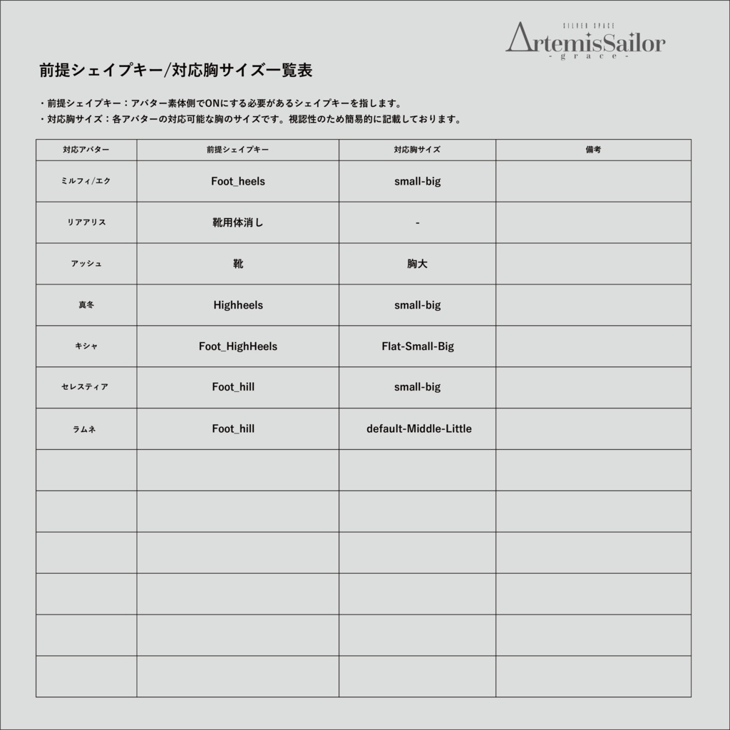 「ΔrtemisSailor - grace -」アルテミスセーラー"グレイス" (複数アバター対応)