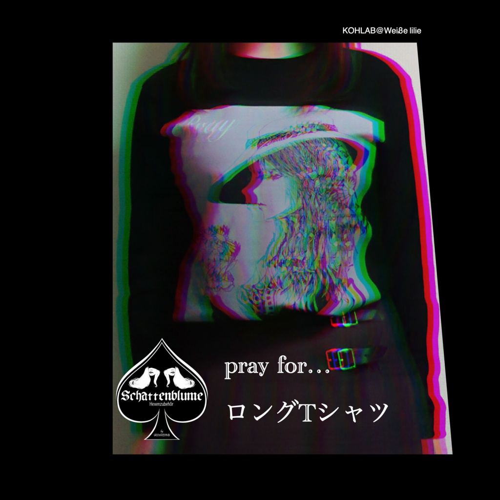 cutface  『pray for…』ロングスリーブᎢシャツ
